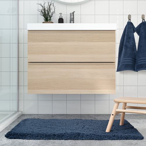 IKEA - ALMTJARN, bath mat, dark blue, 60x90 cm