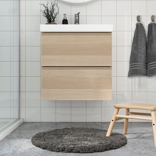 IKEA - ALMTJARN, bath mat, dark grey, 65 cm