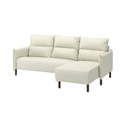 IKEA - MANNARP, 3-seat sofa with chaise longue, Gunnared beige
