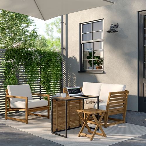 IKEA - HAKANSKAR, garden pedestal table, light brown