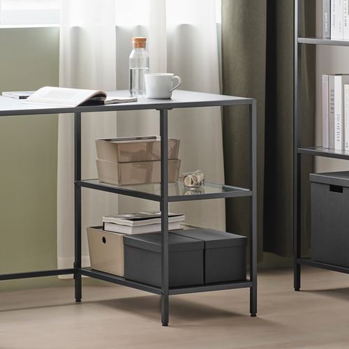 IKEA - VITTSJÖ, çalışma masası, venge-cam, 110x60 cm