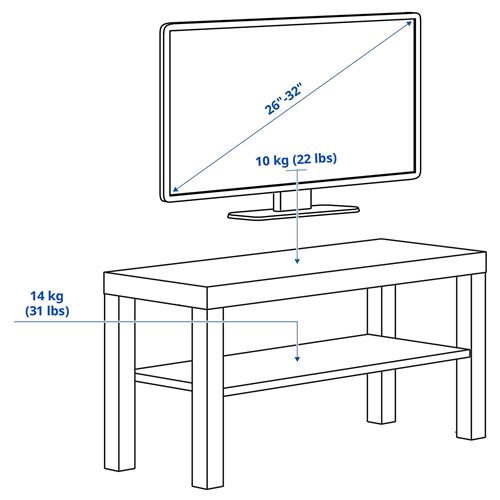 IKEA - LACK, tv bench, white, 90x36x45 cm