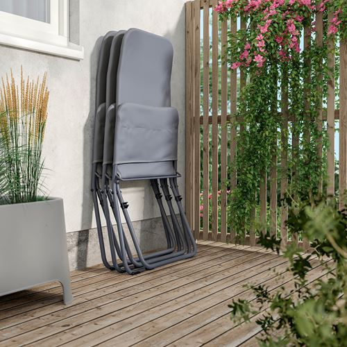 IKEA - VIGGSÖ, tekli bahçe koltuğu, koyu gri