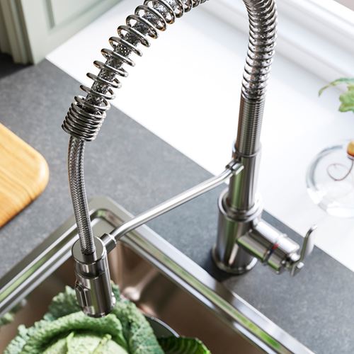 IKEA - TAKSJÖN, eviye bataryası, metal rengi