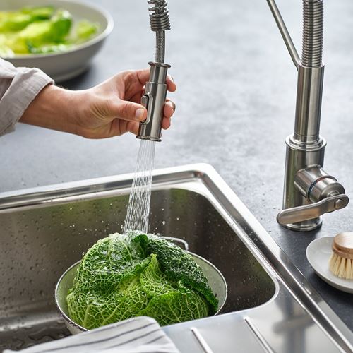 IKEA - TAKSJÖN, eviye bataryası, metal rengi