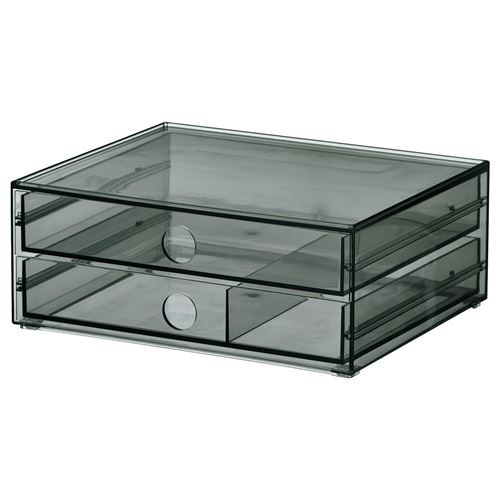 IKEA - VISSLAAN, kutu, gri, 23x19x9 cm