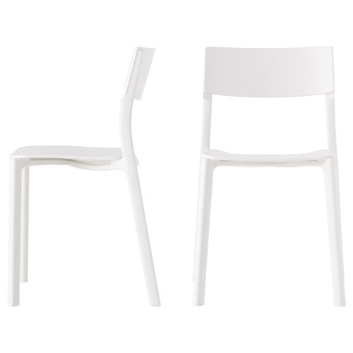 IKEA - MELLTORP/JANINGE, kitchen table set, white, 4 chairs