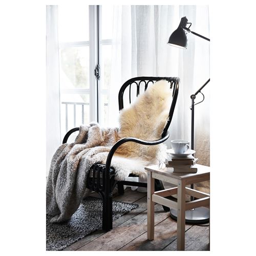 IKEA - ULLERSLEV, sheepskin, off white, 85 cm