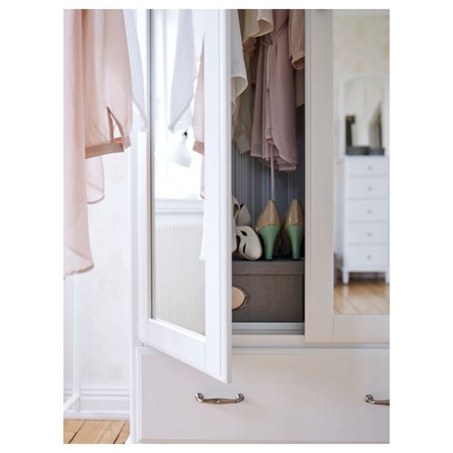 IKEA - TYSSEDAL, wardrobe, white/mirror, 88x58x208 cm