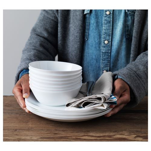 IKEA - OFTAST, plate, white, 25 cm