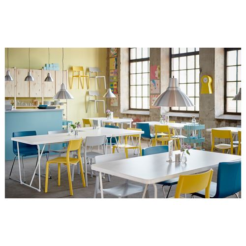 IKEA - JANINGE, plastic chair, yellow