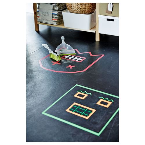 IKEA - BLASKA, dustpan/broom, assorted colours, 32x21x7 cm