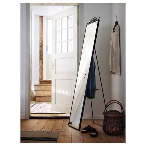 IKEA - KARMSUND, standing mirror, black, 40x167 cm