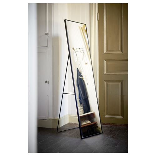 IKEA - KARMSUND, standing mirror, black, 40x167 cm