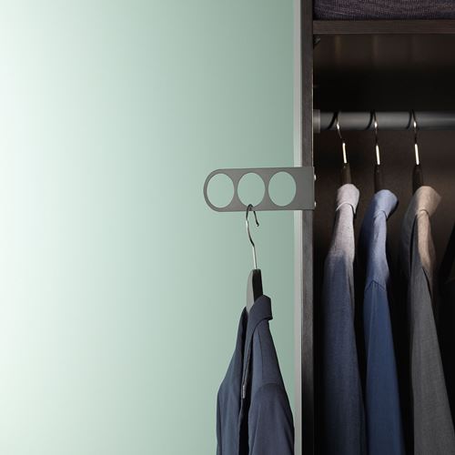 IKEA - KOMPLEMENT, pull-out multi-use hanger, dark grey, 17x5 cm