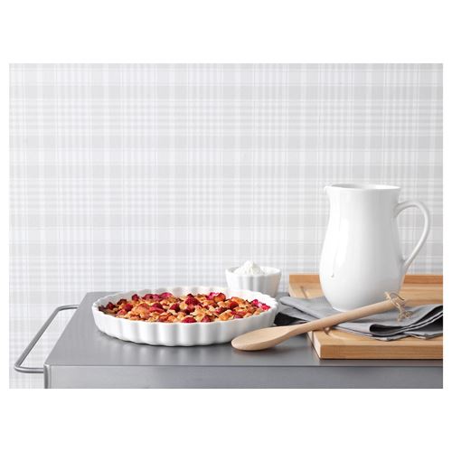 IKEA - VARDAGEN, tart dish, off white, 32 cm