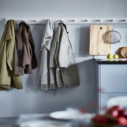 IKEA - KUBBIS, rack with hooks, white