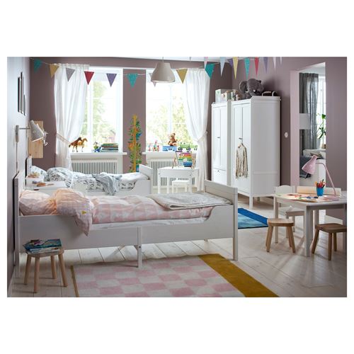 IKEA - SUNDVIK/LURÖY, extendable bed, white, 80x200 cm