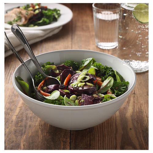 IKEA - VARDAGEN, seramik servis kasesi, kırık beyaz, 24 cm