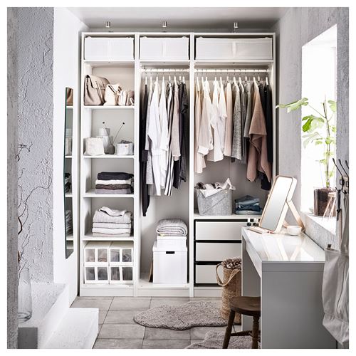 IKEA - PAX, PAX open wardrobe, white, 175x58x236 cm