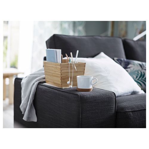 IKEA - KIVIK, uzanma koltuklu 3'lü kanepe, hillared antrasit