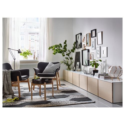 IKEA - VEDBO, wing chair, gunnared dark grey