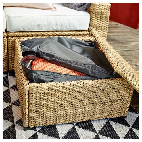 IKEA - SOLLERÖN, tabure, kahverengi, 62x62 cm