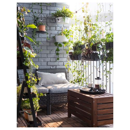 IKEA - APPLARÖ, bahçe bankı, kahverengi, 80x41 cm