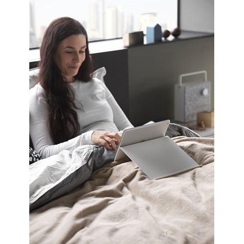 IKEA - ISBERGET, telefon/tablet standı, beyaz, 25x25 cm