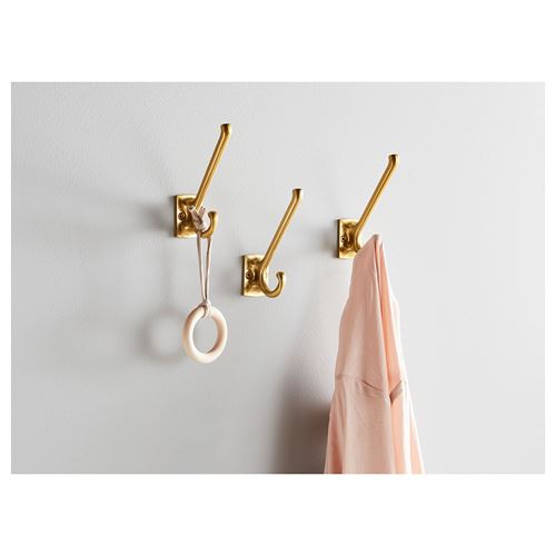 IKEA - KAMPIG, hook, brass colour