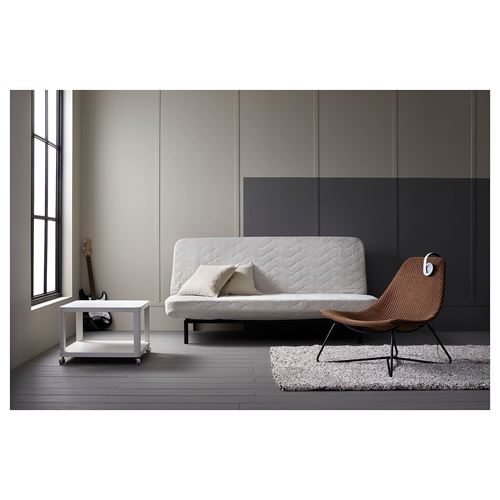 IKEA - TINGBY, tekerlekli yan sehpa, beyaz, 64x64 cm