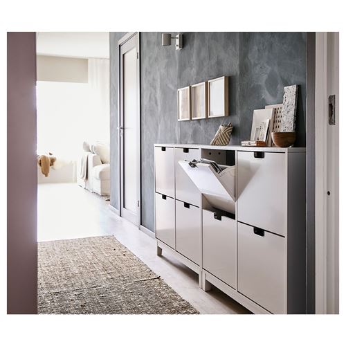 IKEA - STALL, ayakkabı dolabı, beyaz, 96x17x90 cm