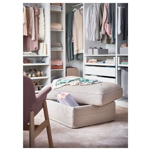 IKEA - GRÖNLID, saklama gözlü puf, sporda natürel
