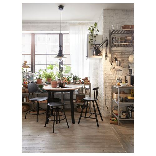 IKEA - GAMLARED, yuvarlak mutfak masası, renksiz, 2-4 kişilik