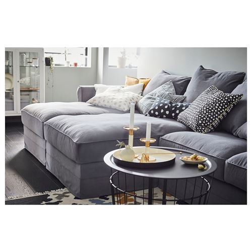 IKEA - GRÖNLID, 2 chaise longues and 2-seat sofa, ljungen medium grey