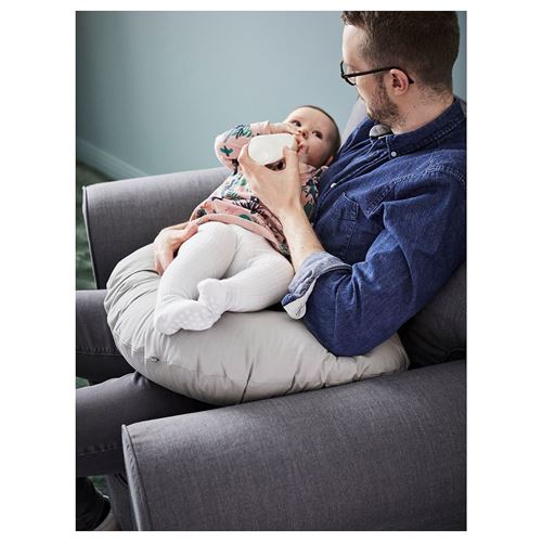 IKEA - LEN, nursing pillow, grey, 60x50x18 cm