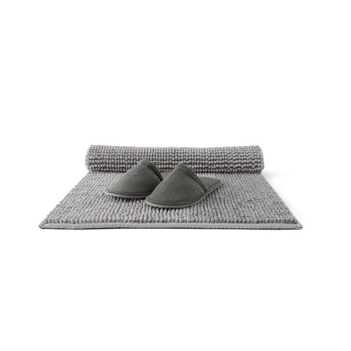 IKEA - TOFTBO, bath mat, grey/white, 60x120 cm