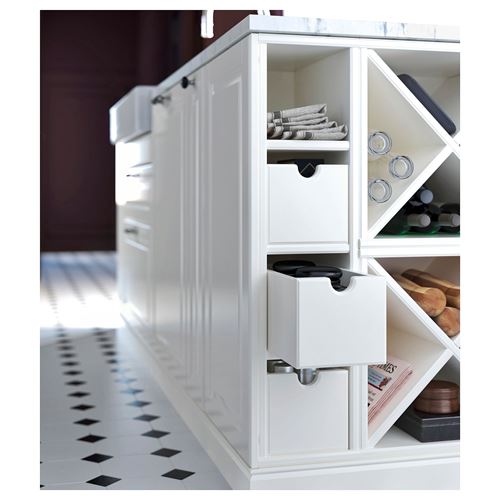 IKEA - TORNVIKEN, open kitchen cabinet drawer, off white, 16x34x15 cm