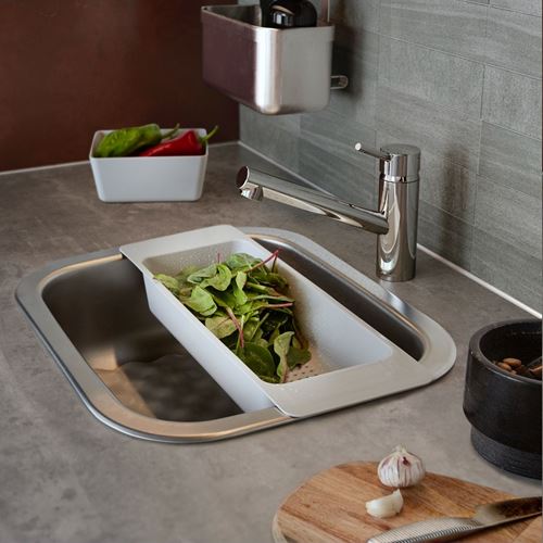 IKEA - FYNDIG/LILLVIKEN, single-bowl insert sink, stainless steel, 46x40 cm