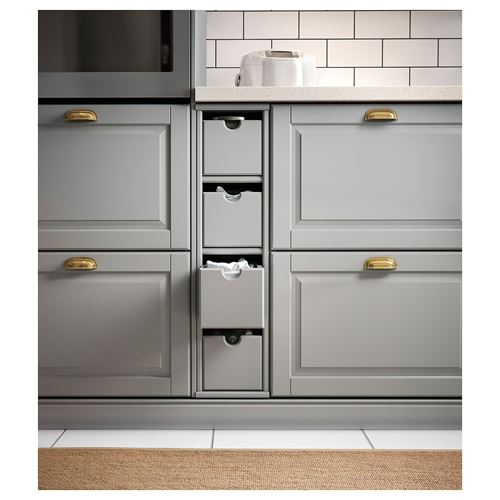 IKEA - TORNVIKEN, open kitchen cabinet drawer, grey, 16x34x15 cm