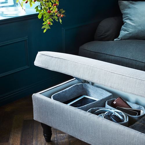 IKEA - STOCKSUND, bank, nolhaga gri-bej