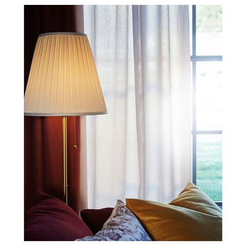 IKEA - ARSTID, floor lamp, brass-white