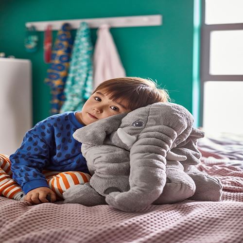 IKEA - JATTESTOR, soft toy, grey