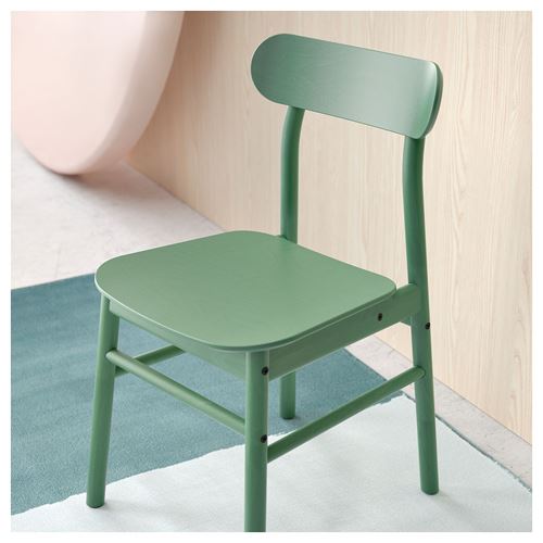 IKEA - NORDVIKEN/RÖNNINGE, yemek masası takımı, siyah-yeşil, 4 sandalyeli