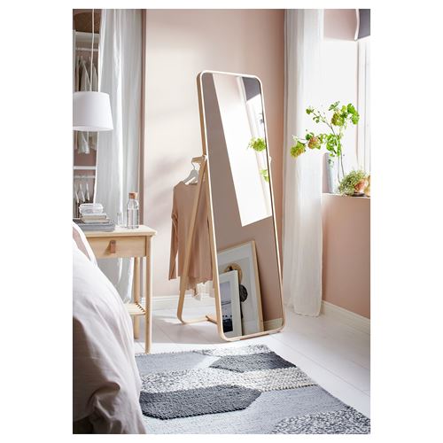 IKEA - IKORNNES, standing mirror, ash, 52x167 cm