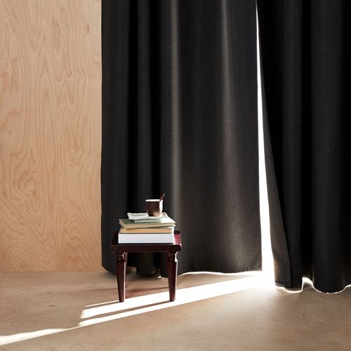 IKEA - ANNAKAJSA, blackout curtain, 1 pair, grey, 145x300 cm