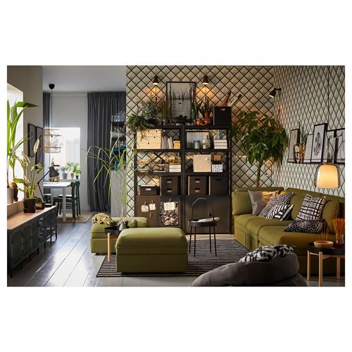 IKEA - BROR, shelving unit, black, 170x40x190 cm