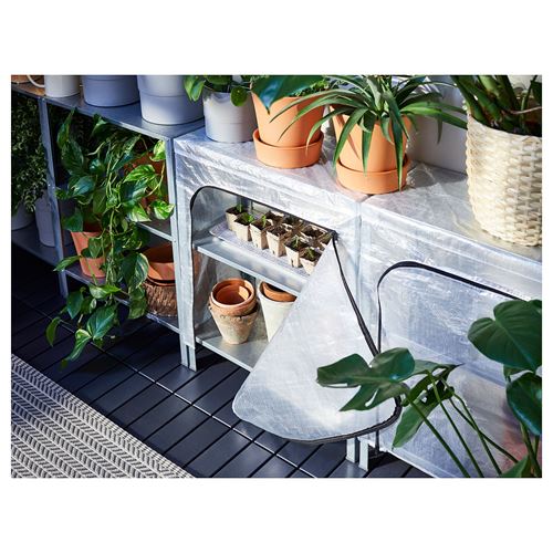 IKEA - HYLLIS, outdoor shelving unit, transparent, 60x27x74 cm