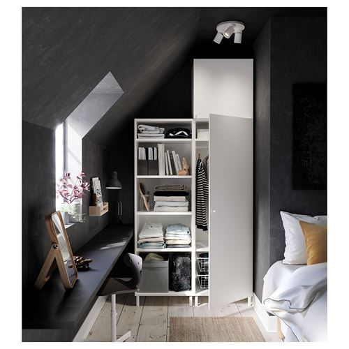 IKEA - PLATSA/FONNES, PLATSA wardrobe, white, 120x57x251 cm