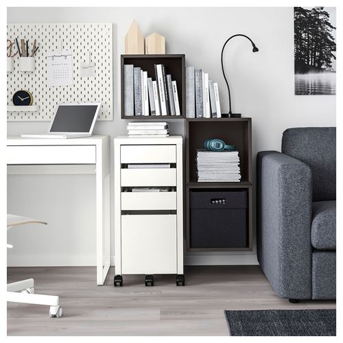 IKEA - EKET, Wall-mounted cabinet combination, dark grey, 105x35x70 cm